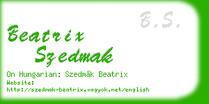 beatrix szedmak business card