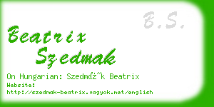 beatrix szedmak business card